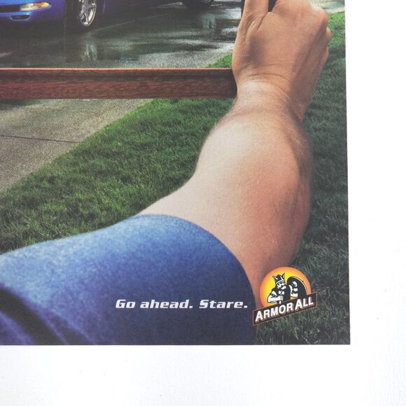 VTG Corvette C5 Advertising Print Ad Garage Wall Art Framed Display Armor All - Picture 5 of 6